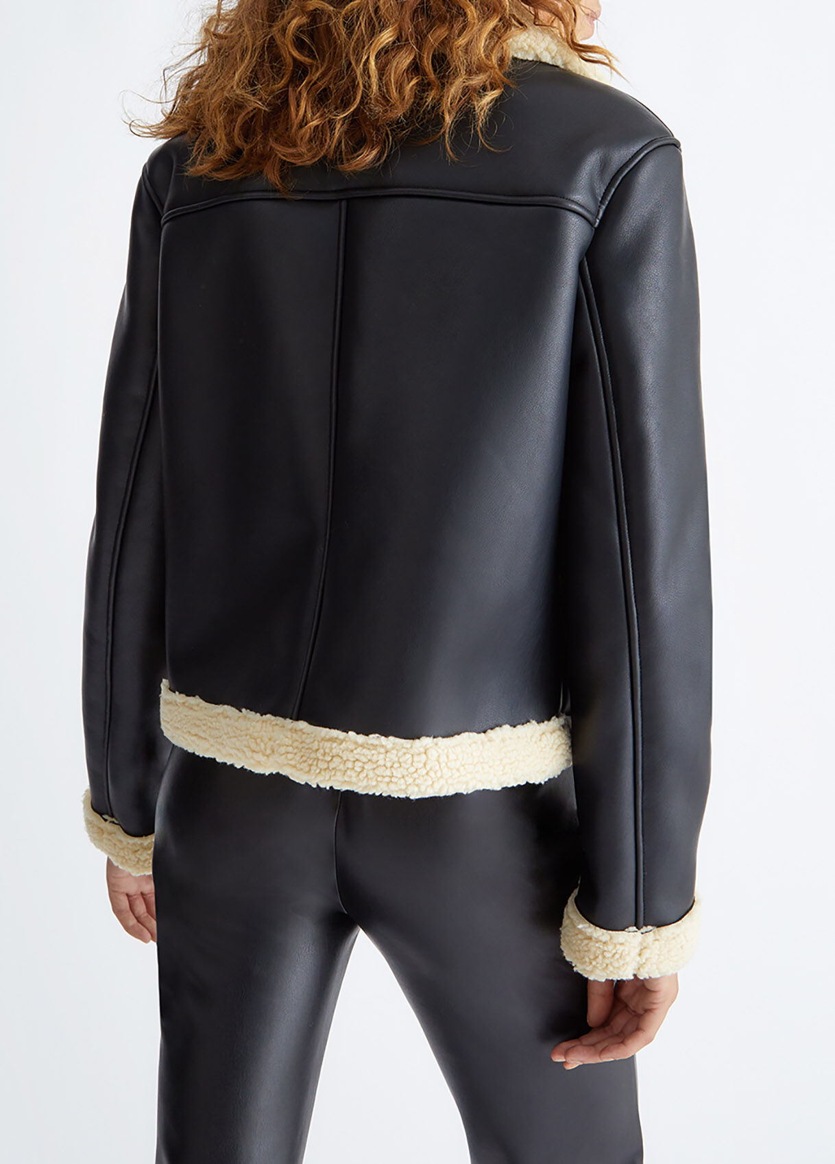 Faux leather jacket colour black | Liu Jo