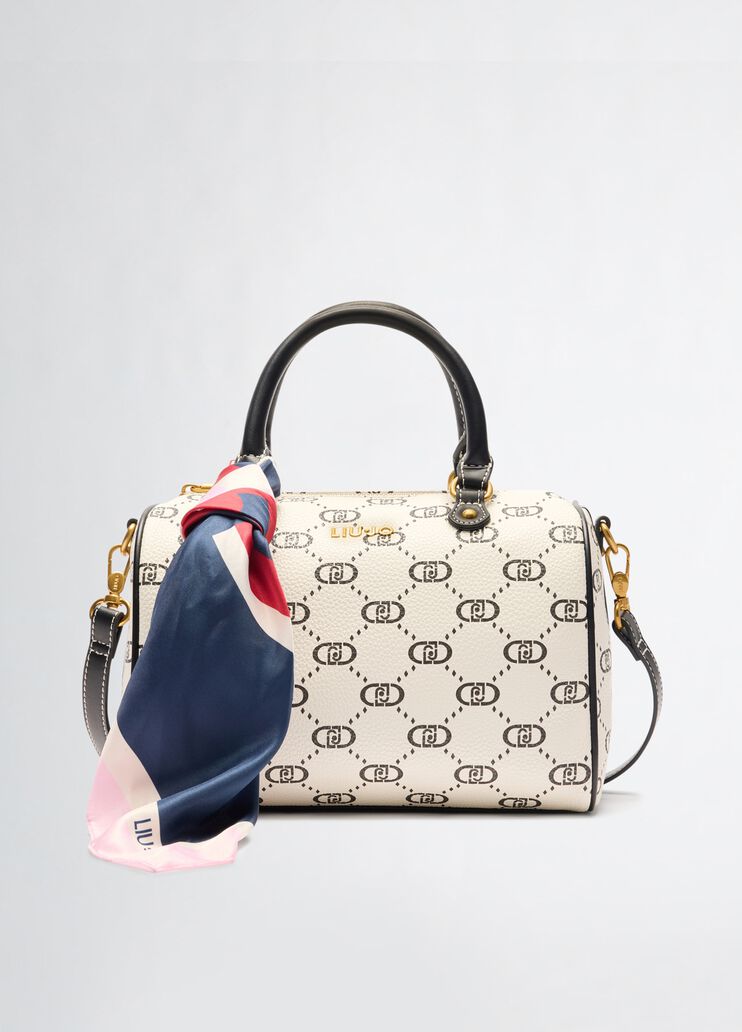 Monogram bag with foulard cream Liu Jo - medium Monogram bag with foulard cream Liu Jo - medium