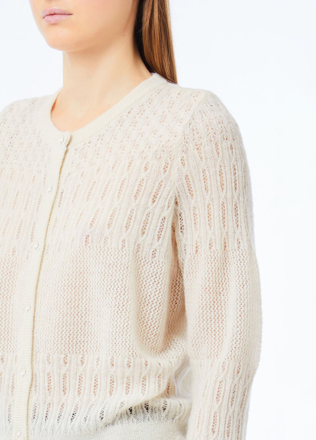Wool and alpaca cardigan white Liu Jo - large image number 2