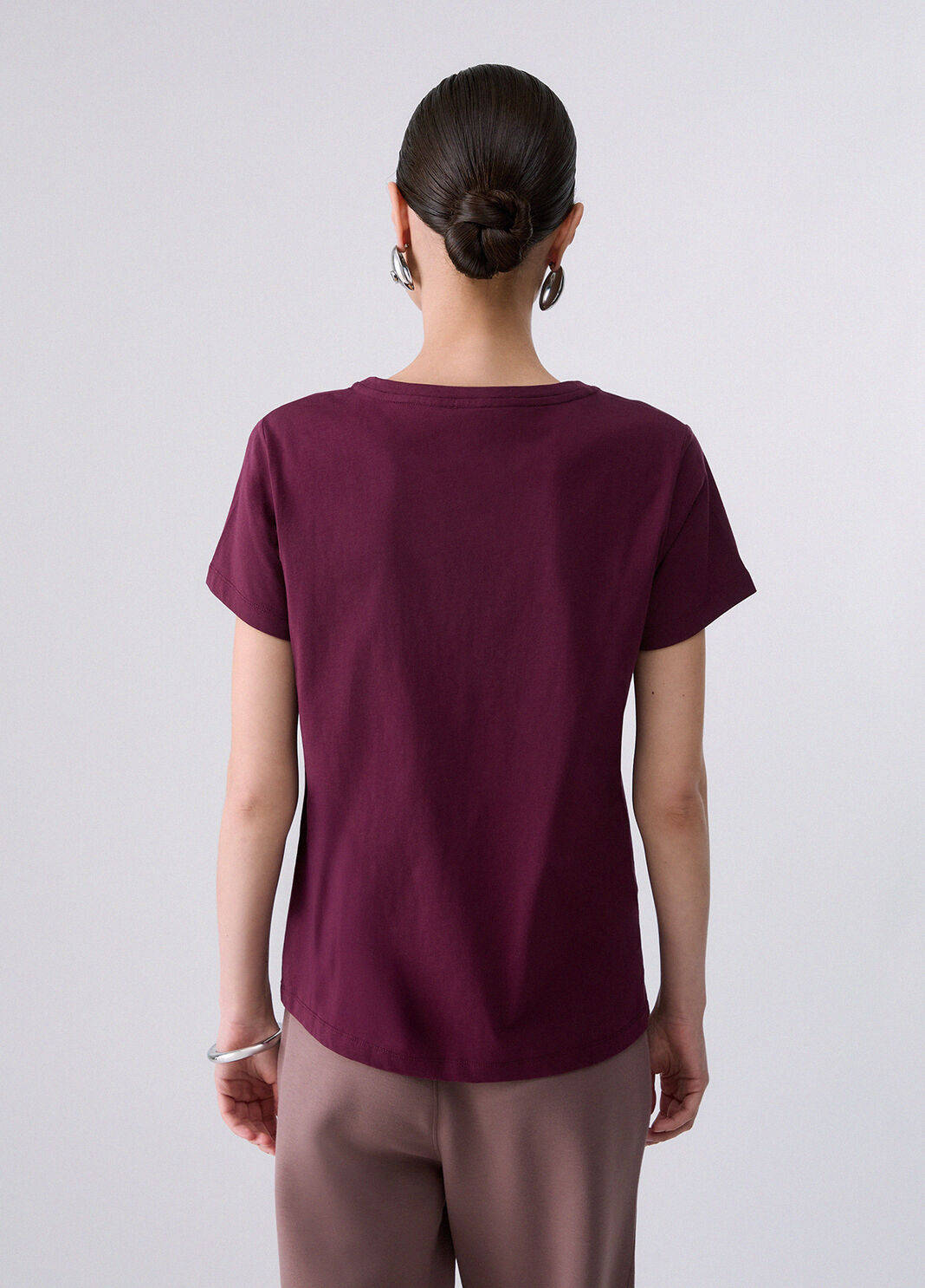 T-shirt avec logo aubergine Liu Jo - large image number 1
