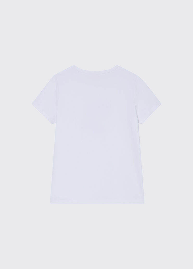 T-shirt with logo and gemstones white Liu Jo - medium