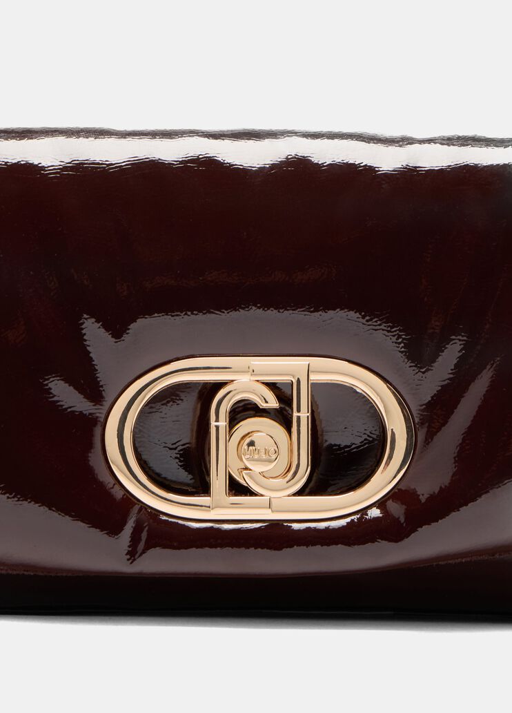 Medium glossy LaPuffy bag dark brown Liu Jo - large image number 4