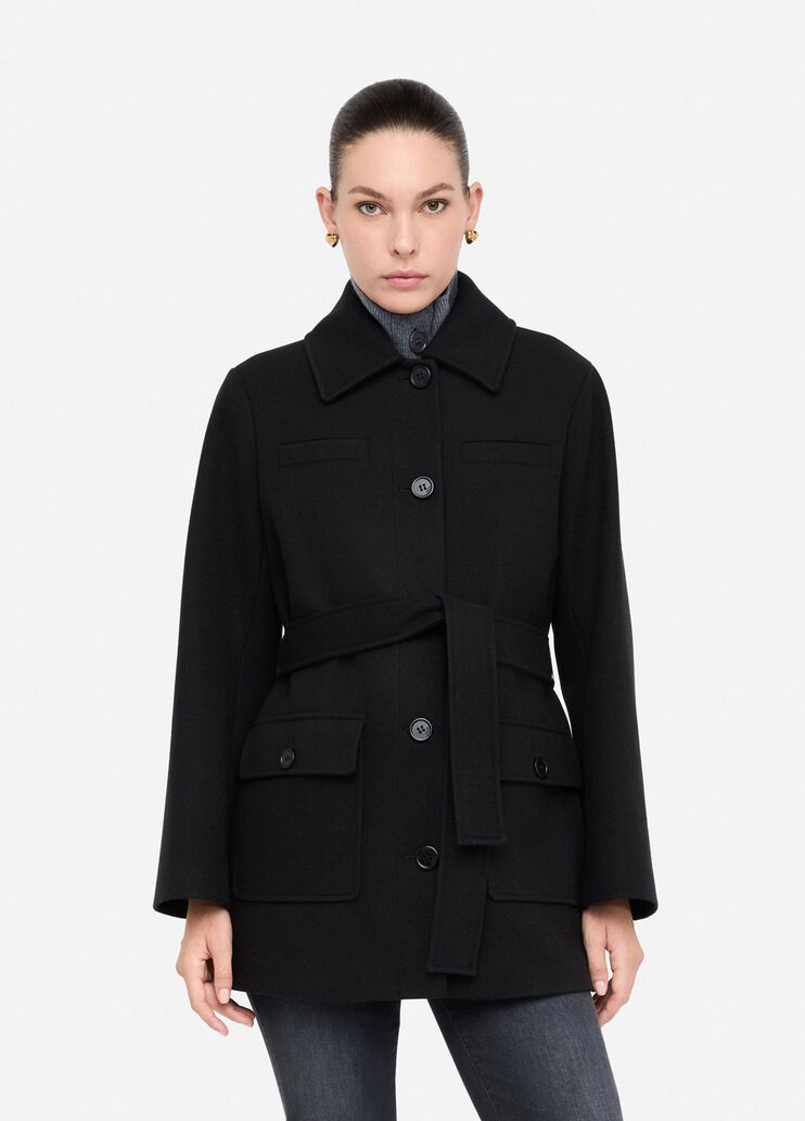 Coat with belt black Liu Jo - medium Coat with belt black Liu Jo - medium