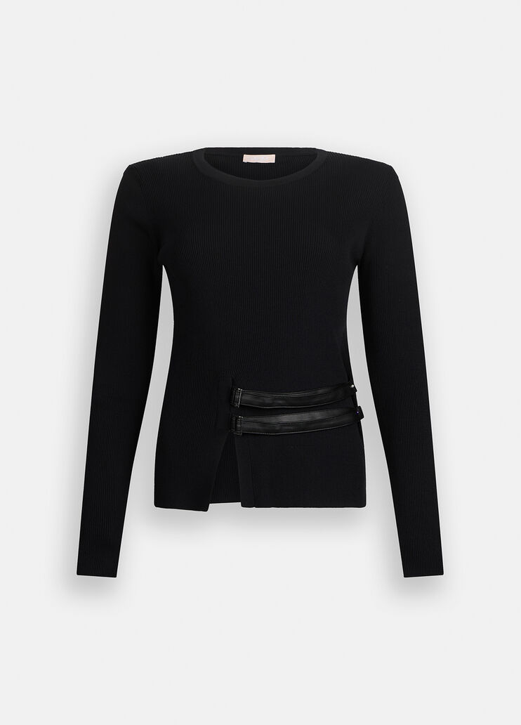 Jumper with buckles black Liu Jo - large image number 6