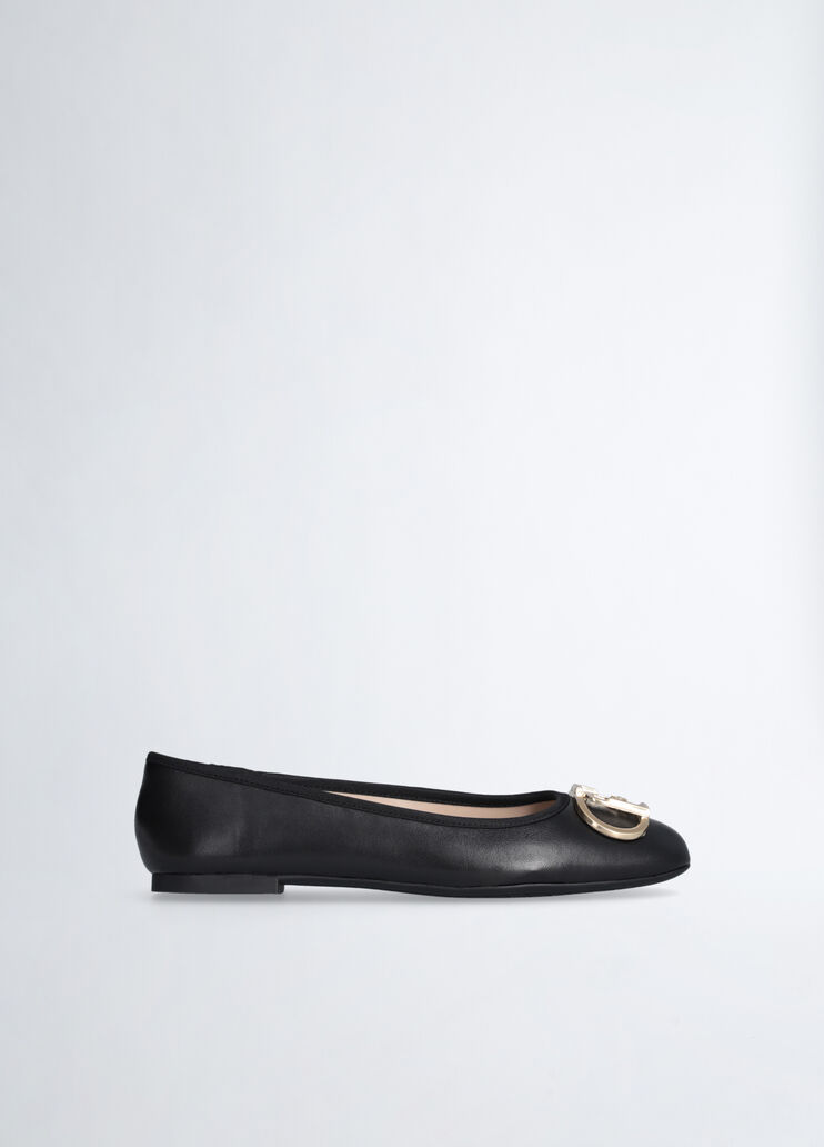 Black leather ballet flats black Liu Jo - medium Black leather ballet flats black Liu Jo - medium