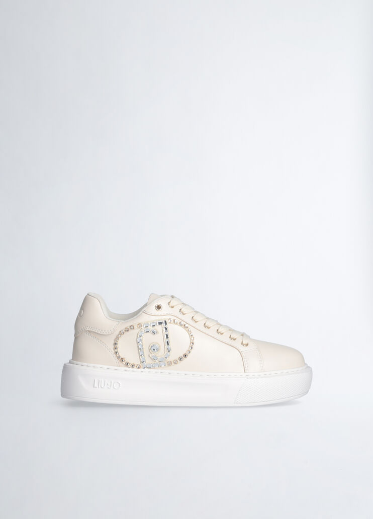 Sneakers with jewel logo beige Liu Jo - medium Sneakers with jewel logo beige Liu Jo - medium