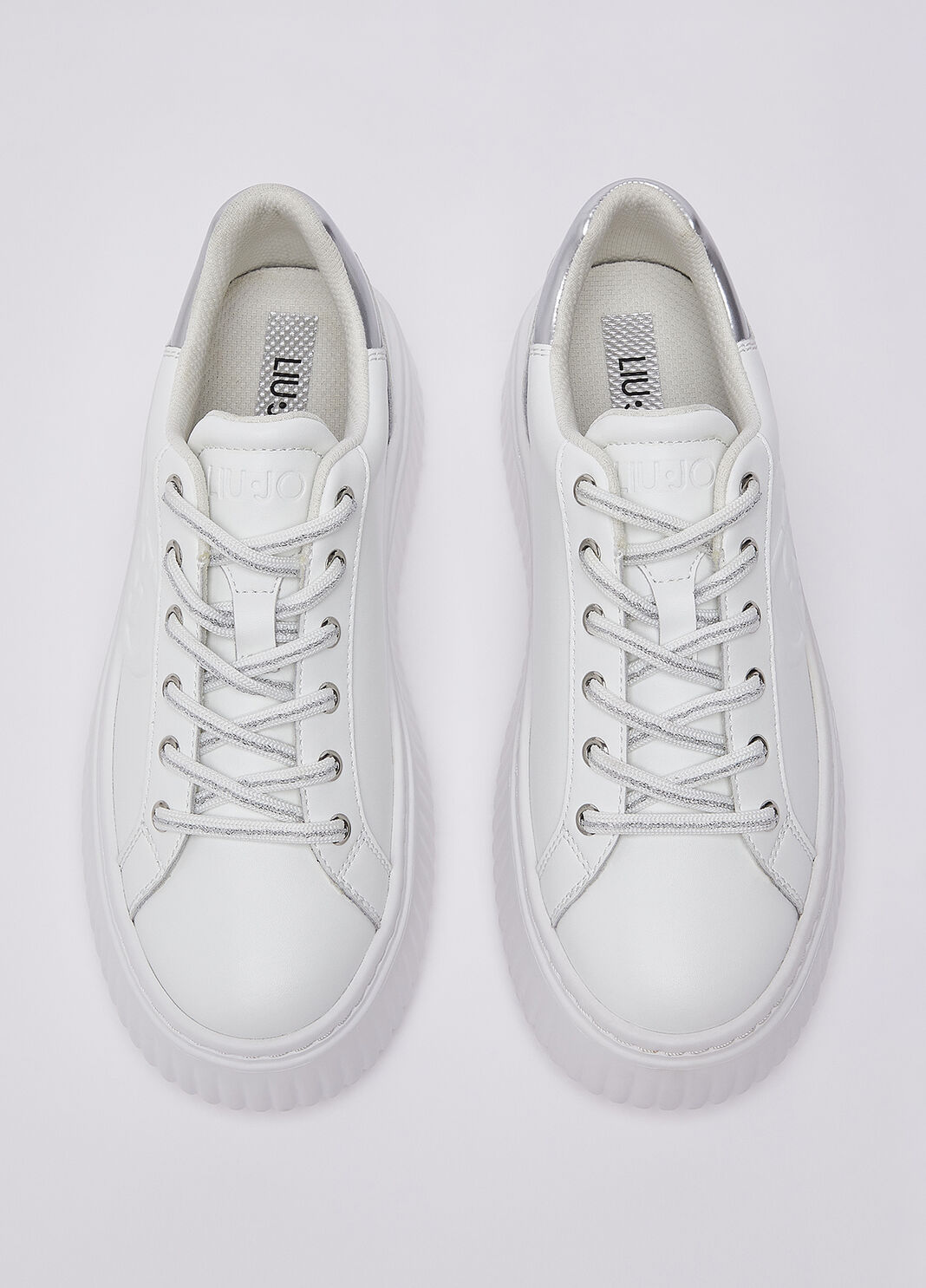 Sneakers platform in pelle bianco Liu Jo - large image number 4