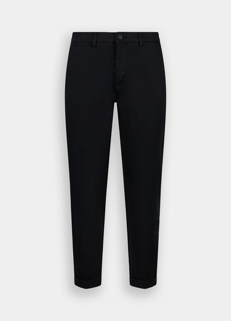 Satin chinos with turn-ups black Liu Jo - large image number 6 Satin chinos with turn-ups black Liu Jo - large image number 6