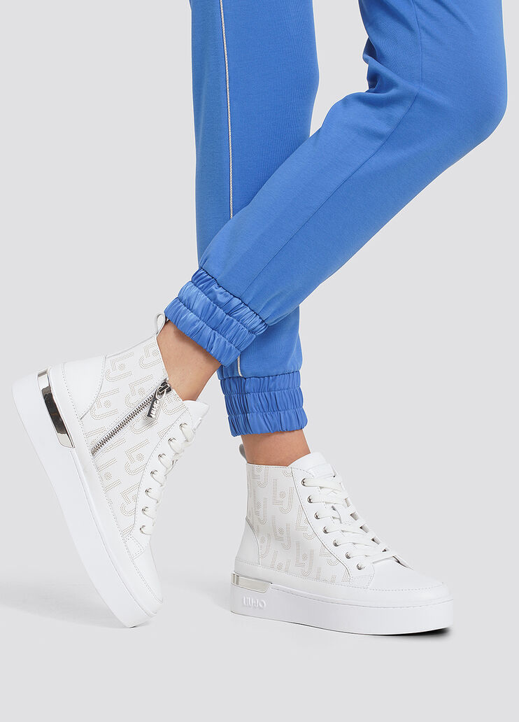 Высокие кожаные кеды белый Liu Jo - large image number 3