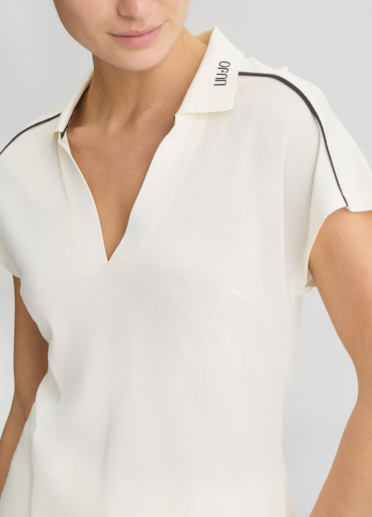 Piquet t-shirt white Liu Jo - large image number 2 Piquet t-shirt white Liu Jo - large image number 2