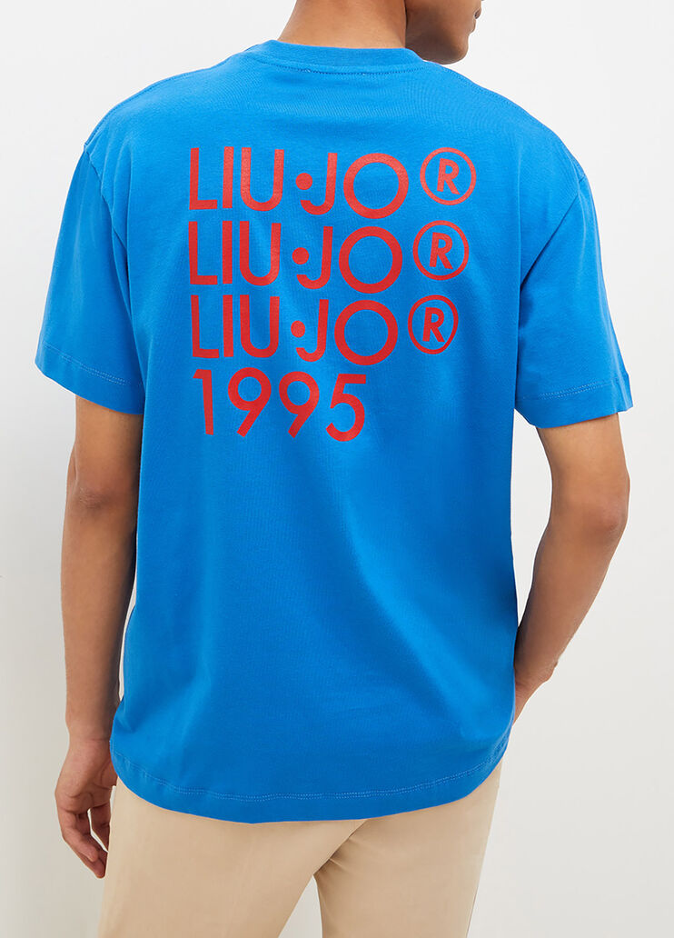 T-shirt avec imprimé dans le dos bleu roi Liu Jo - large image number 1 T-shirt avec imprimé dans le dos bleu roi Liu Jo - large image number 1
