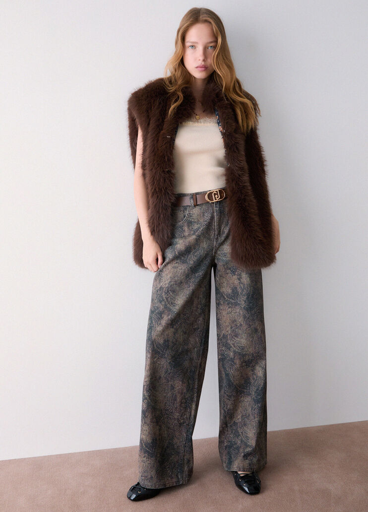 Hose boy mit Print Glitter braun Liu Jo - medium