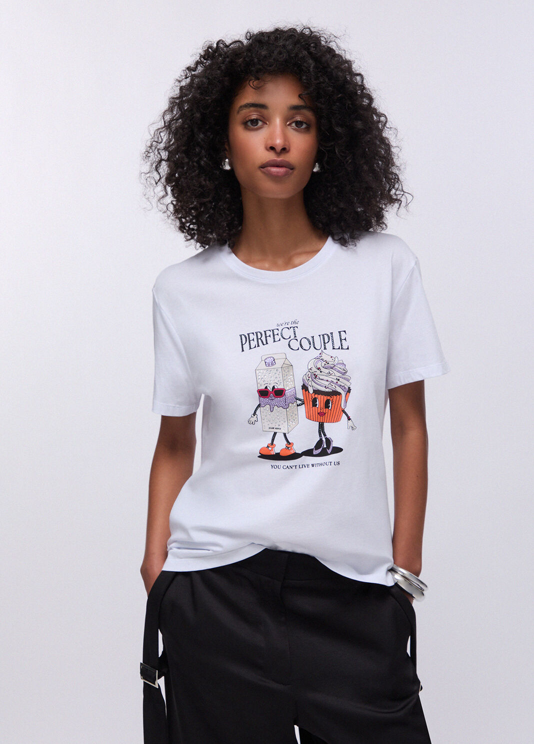T-shirt con stampa e applicazioni coppia perfetta Liu Jo - large image number 0