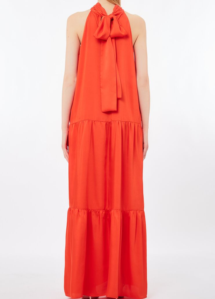 Long satin dress orange Liu Jo - medium