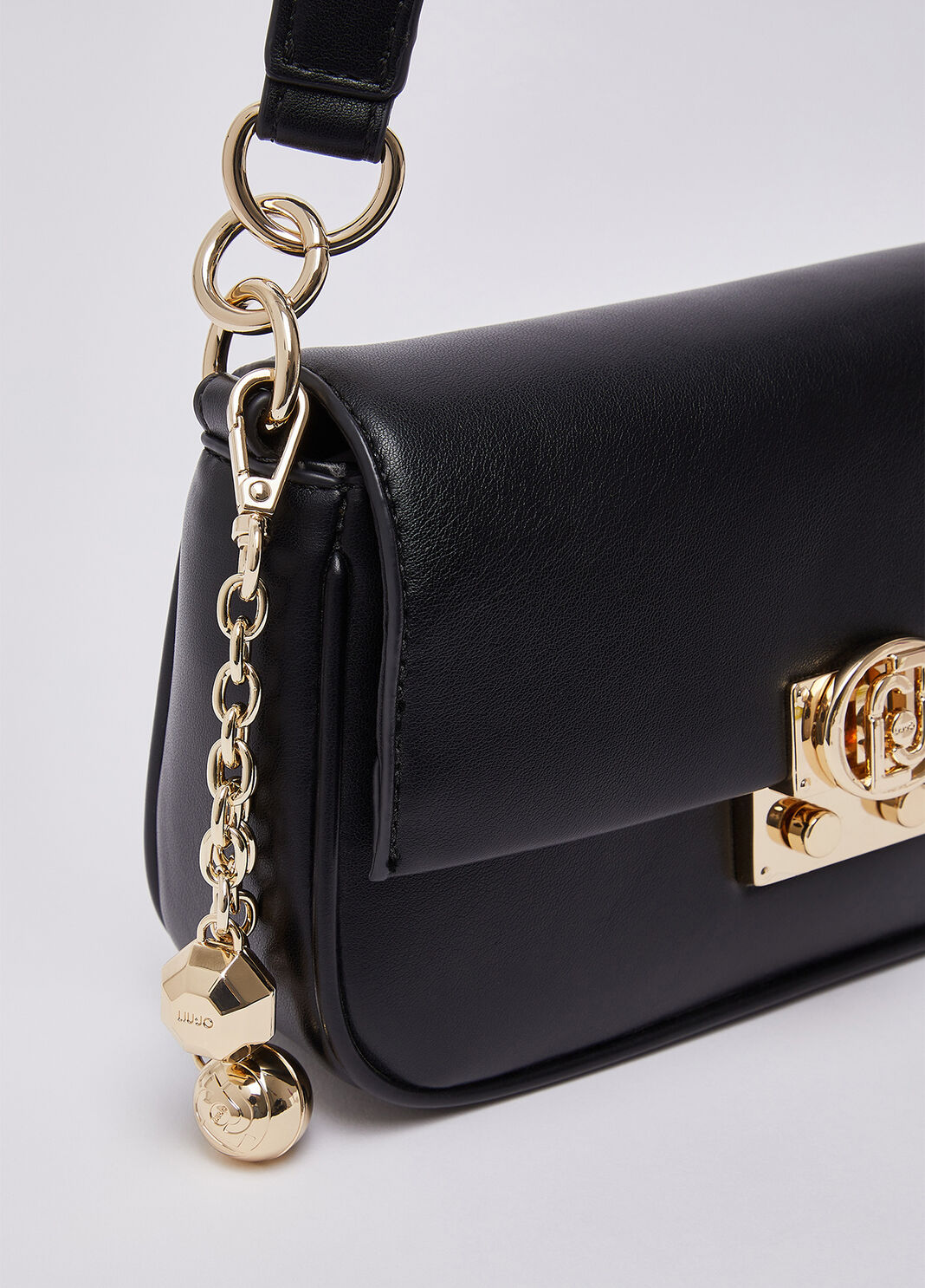 Borsa a spalla piccola con charm nero Liu Jo - large image number 4