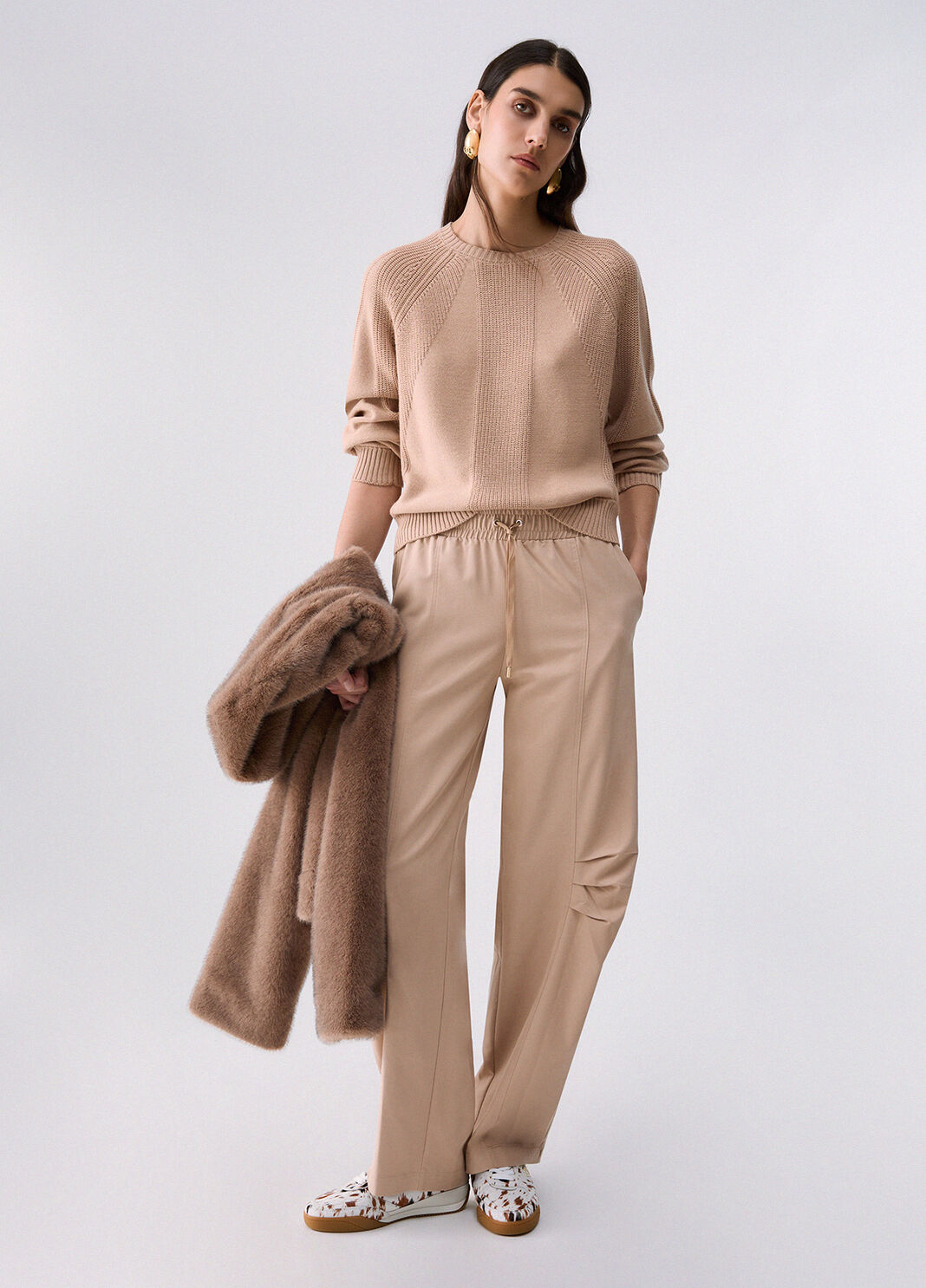Wide-leg trousers beige Liu Jo - large image number 5