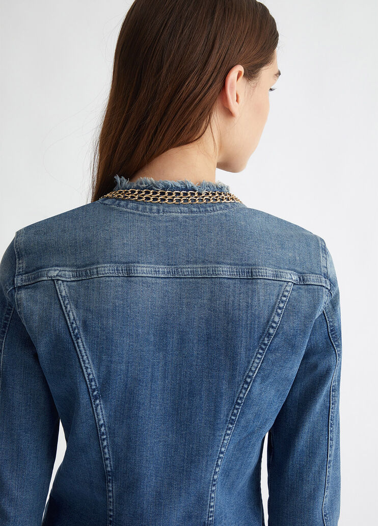 Denim jacket with appliqués dark denim Liu Jo - look Denim jacket with appliqués dark denim Liu Jo - look
