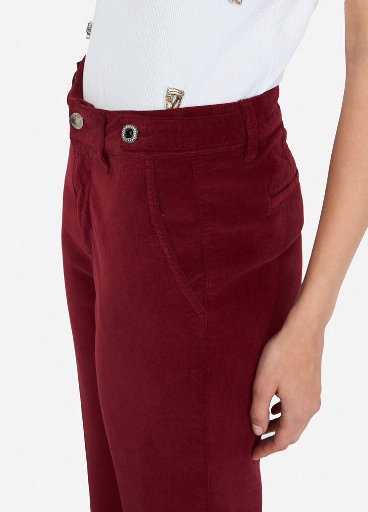 Velvet bootcut trousers red Liu Jo - large image number 3