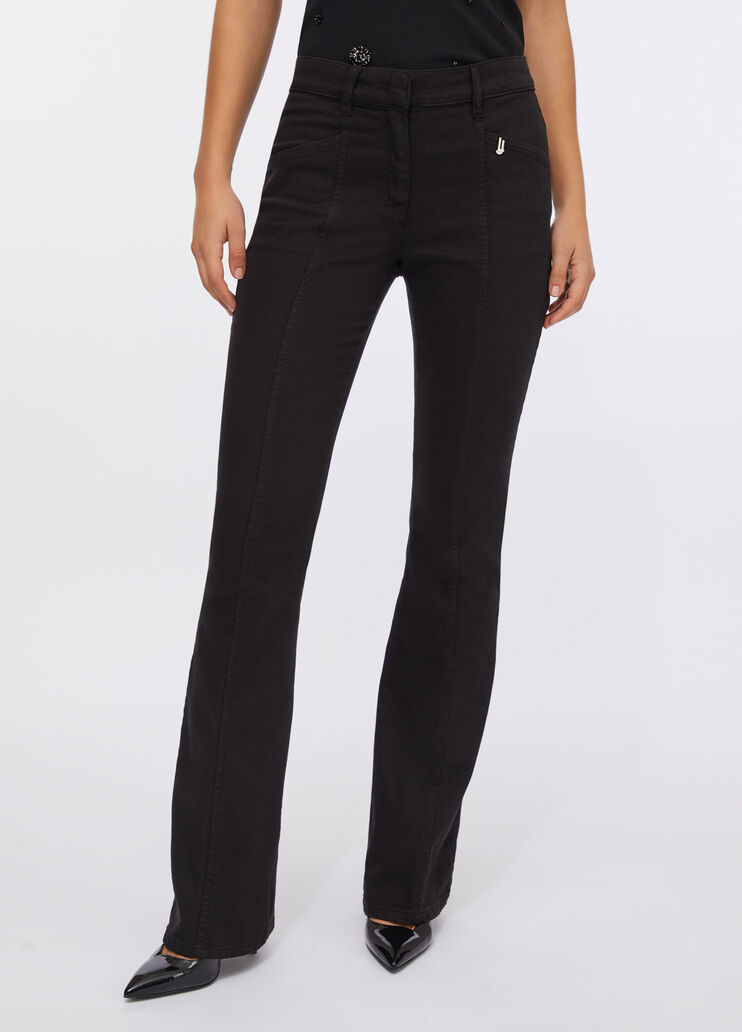 Flare-Hose aus Bull-Baumwolle Schwarz Liu Jo - large image number 0