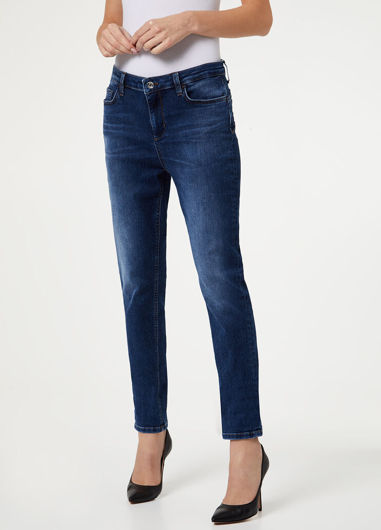 Джинсы-бойфренды  Синий деним Liu Jo - large image number 0