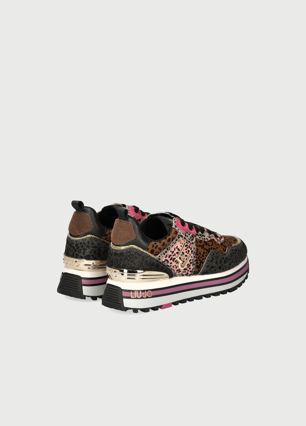 Animal print platform sneakers Clearance