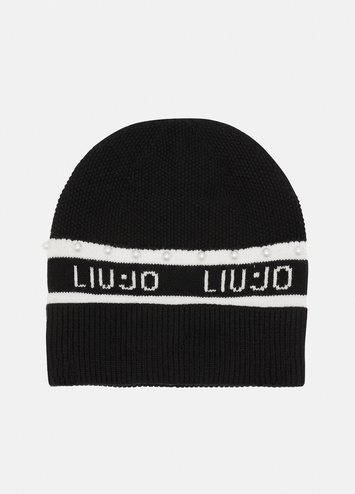 Beanie hat with logo colour black | Liu Jo
