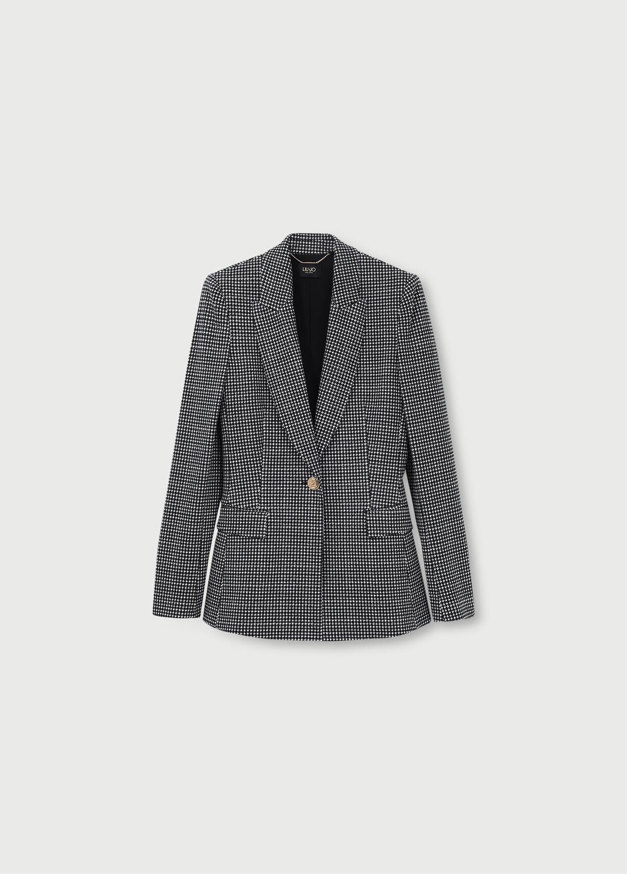 black jacquard blazer