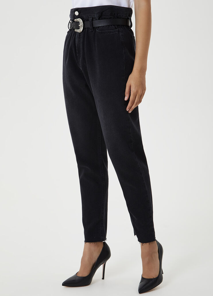Mom fit jeans with belt Black Liu Jo - large image number 0 Mom fit jeans with belt Black Liu Jo - large image number 0