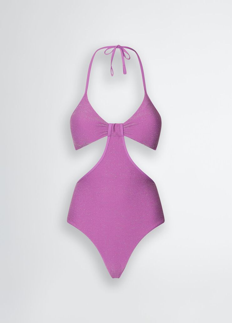 One piece swimsuit in lurex® purple Liu Jo - large image number 6 One piece swimsuit in lurex® purple Liu Jo - large image number 6