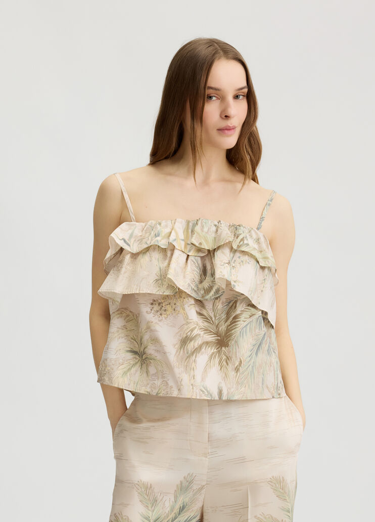 Printed taffeta top jungle Liu Jo - medium Printed taffeta top jungle Liu Jo - medium