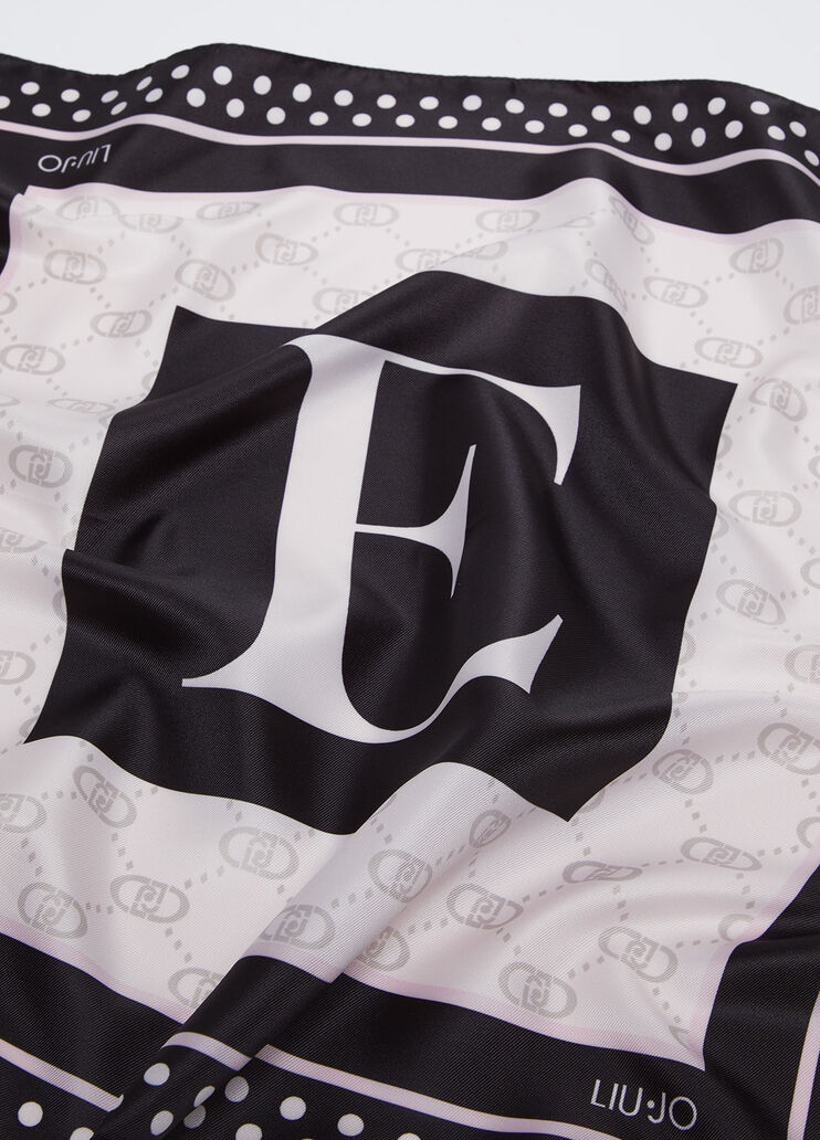 Foulard with letter black Liu Jo - medium