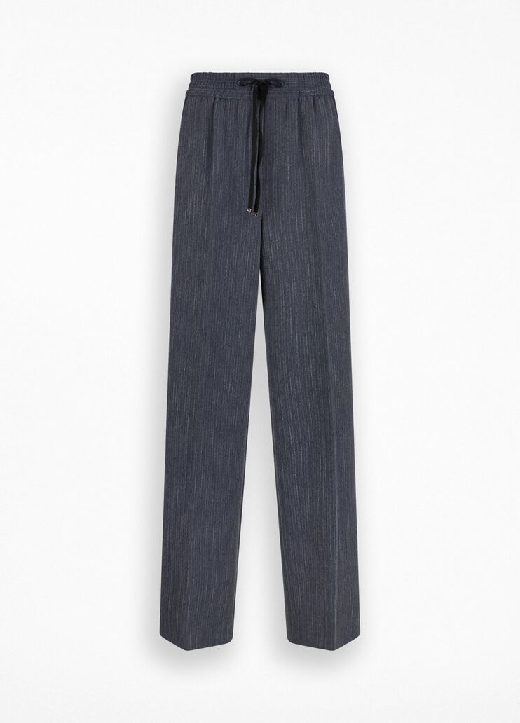 Pinstripe flannel trousers blue pinstripe Liu Jo - large image number 6 Pinstripe flannel trousers blue pinstripe Liu Jo - large image number 6
