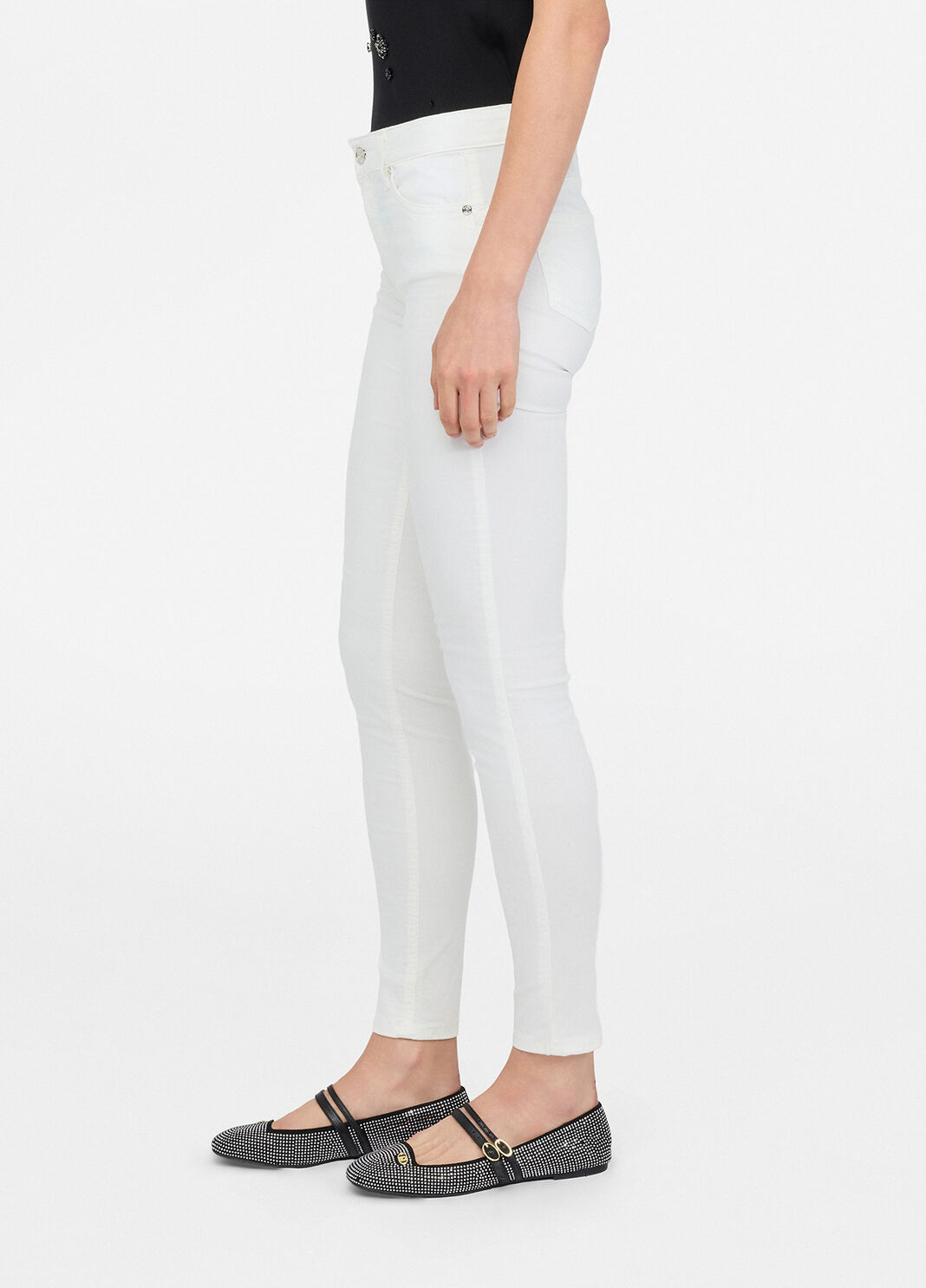 High-rise skinny trousers cream Liu Jo - large image number 3