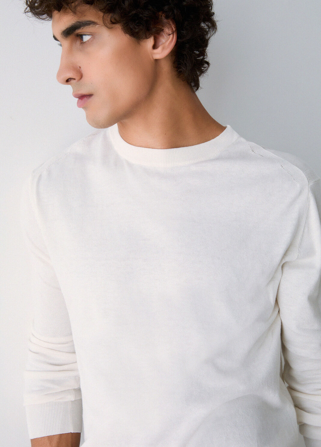 Knit in cotton and silk white Liu Jo - large image number 3