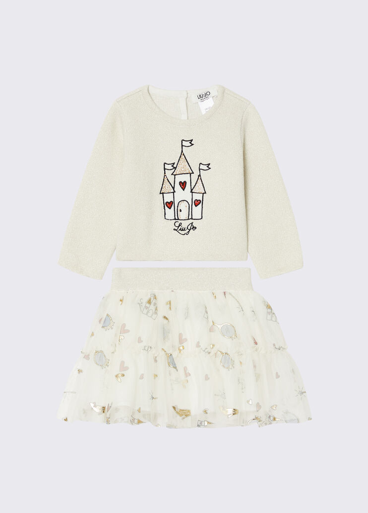 Top und Rock Set Wei&szlig; Liu Jo - medium