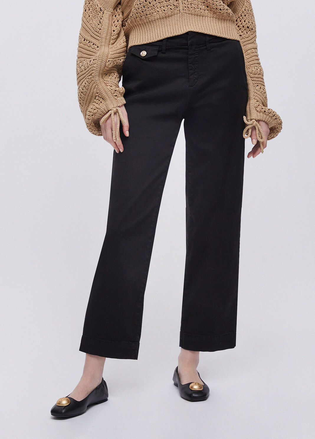 Chinohose mit Patten Schwarz Liu Jo - large image number 0