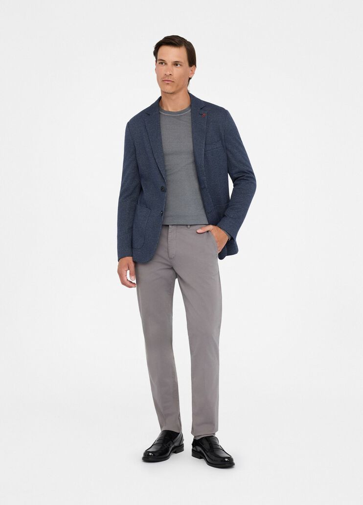 Blazer mit Hahnentrittmuster aus Baumwolle Dunkelblau Liu Jo - medium Blazer mit Hahnentrittmuster aus Baumwolle Dunkelblau Liu Jo - medium