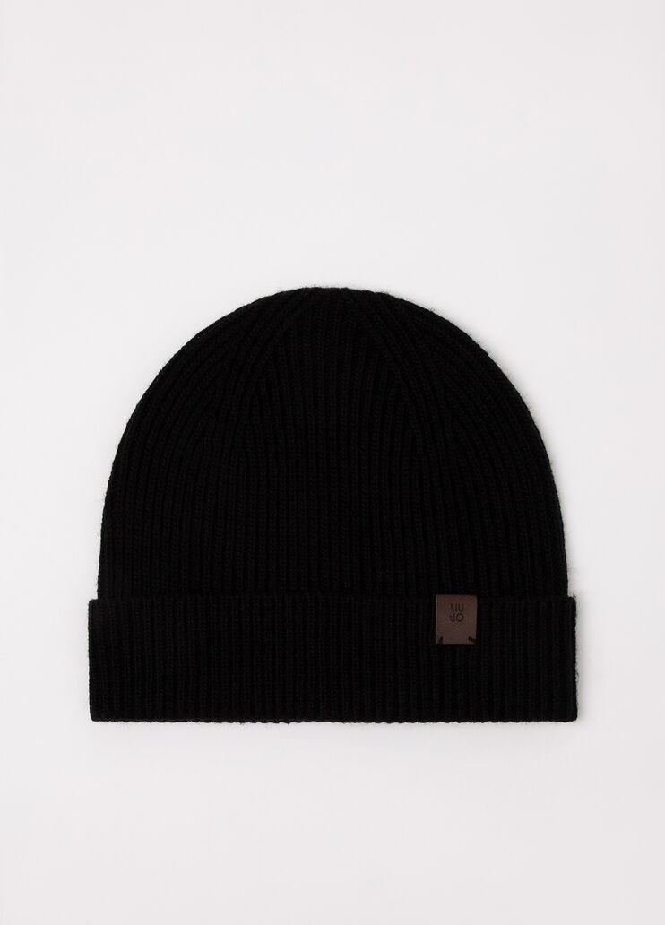 Beanie in wool black Liu Jo - medium