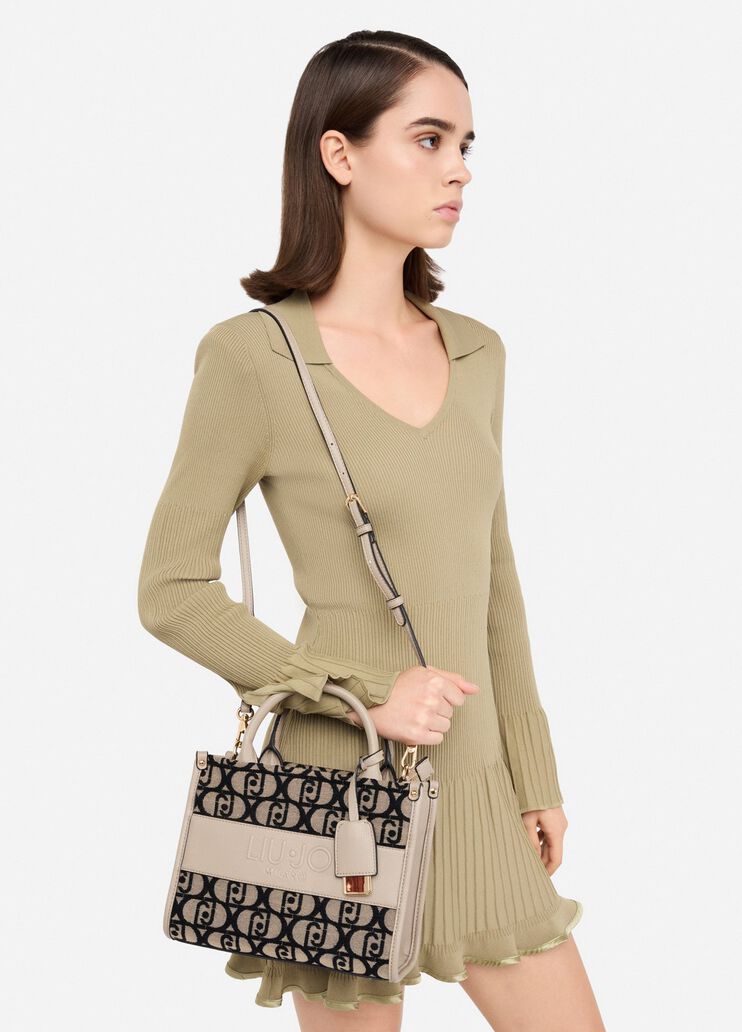 Bolso pequeño jacquard gris oscuro Liu Jo - medium Bolso pequeño jacquard gris oscuro Liu Jo - medium