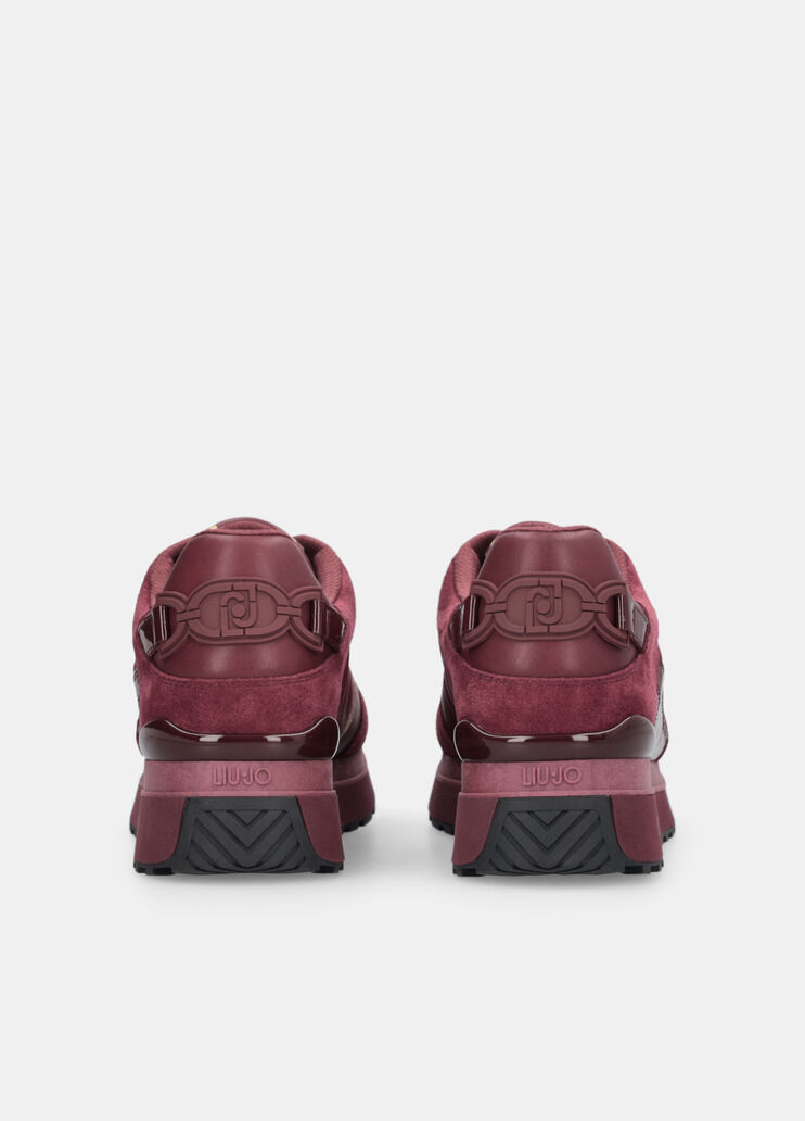 Plateau-Sneaker aus Leder  Himbeere Liu Jo - large image number 7