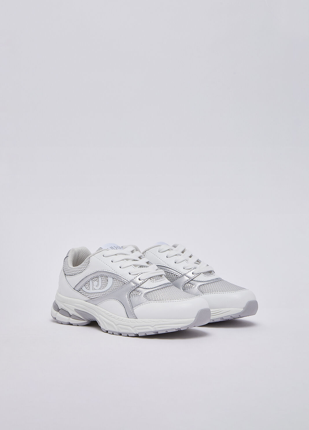 Sneaker aus metallisiertem Mesh Wei&szlig; Liu Jo - large image number 2