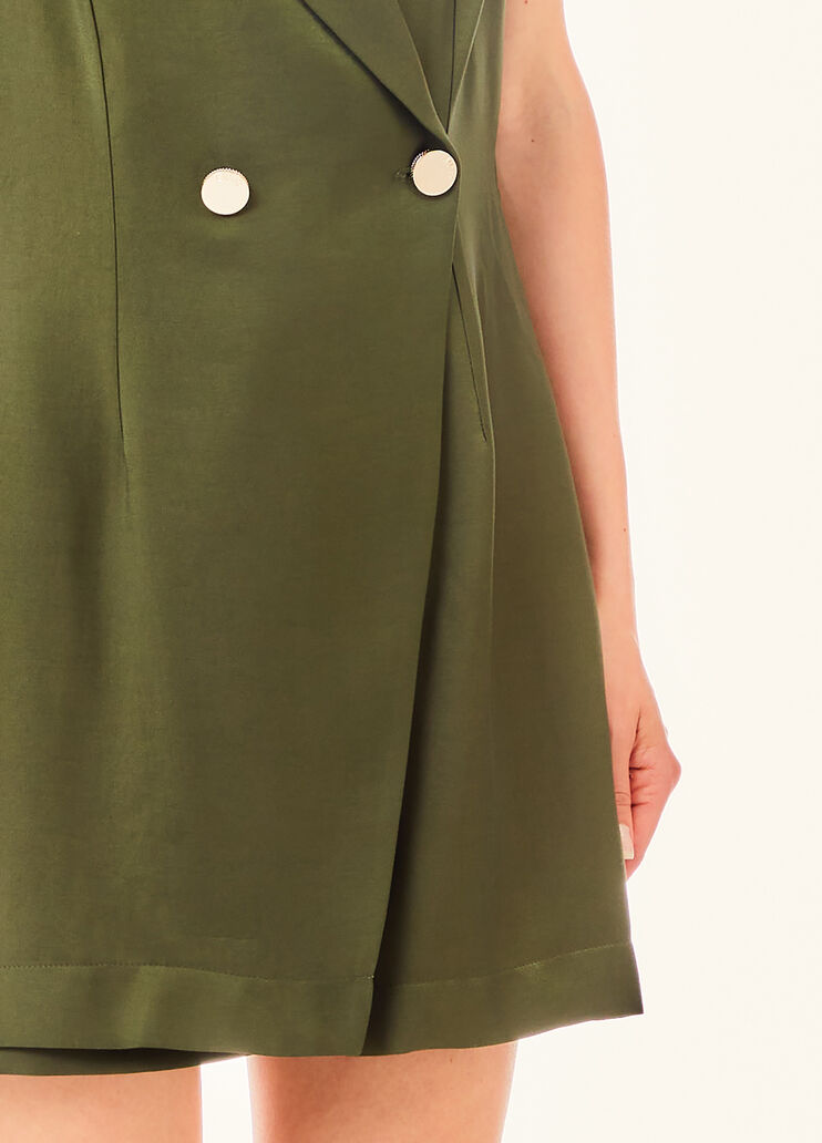 Double-breasted twill jumpsuit green Liu Jo - large image number 2