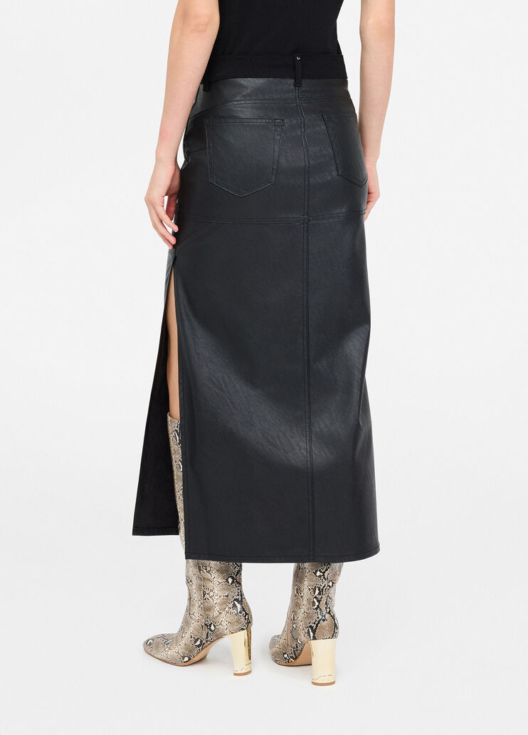 Long coated fabric skirt black Liu Jo - large image number 1