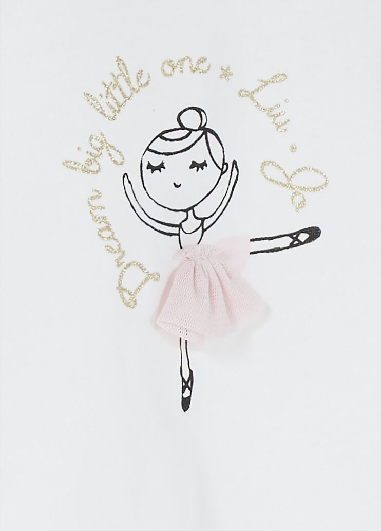 T-shirt with ballerina White Liu Jo - large image number 2