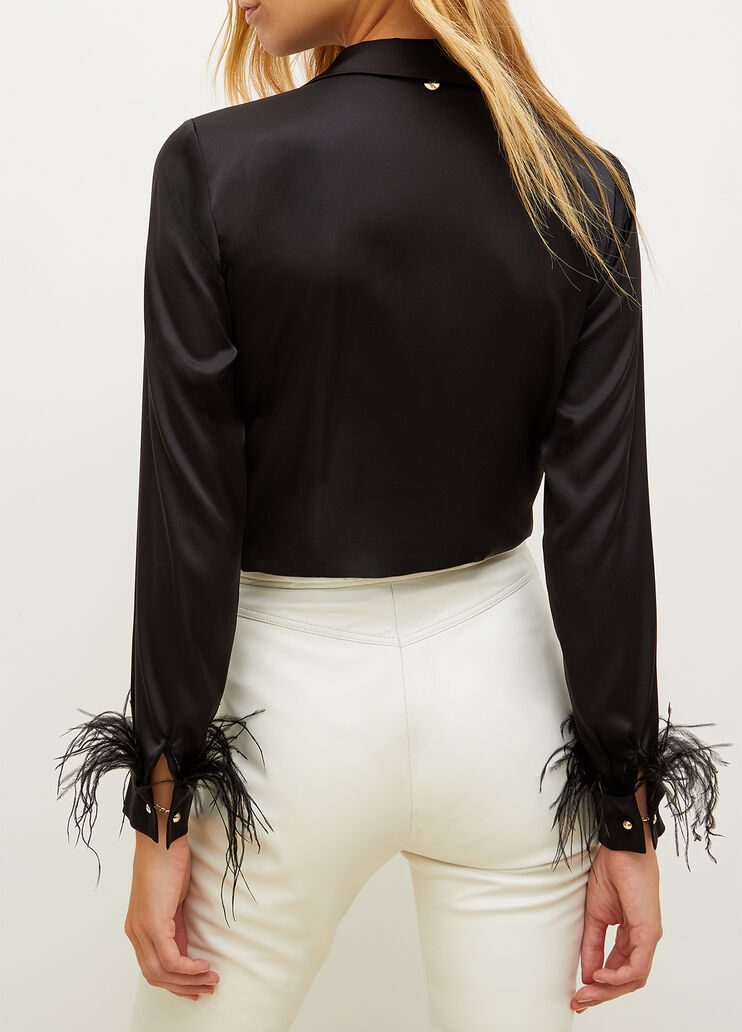 Рубашка-боди с перьями чёрный Liu Jo - large image number 2