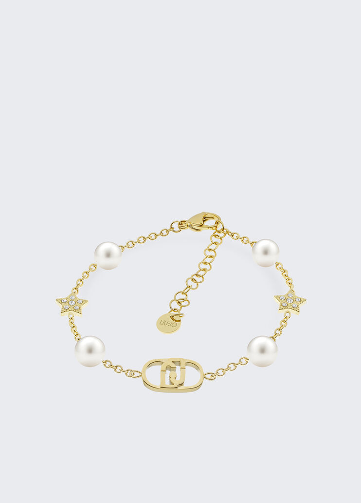 Bracelet with synthetic pearls gold Liu Jo - medium Bracelet with synthetic pearls gold Liu Jo - medium