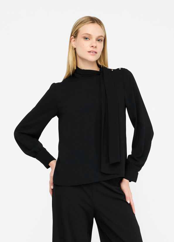 Blouse with scarf black Liu Jo - medium