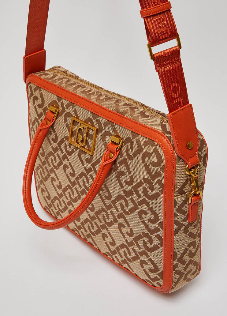 Laptop holder with jacquard logo monogram / orange Liu Jo - large image number 2 Laptop holder with jacquard logo monogram / orange Liu Jo - large image number 2