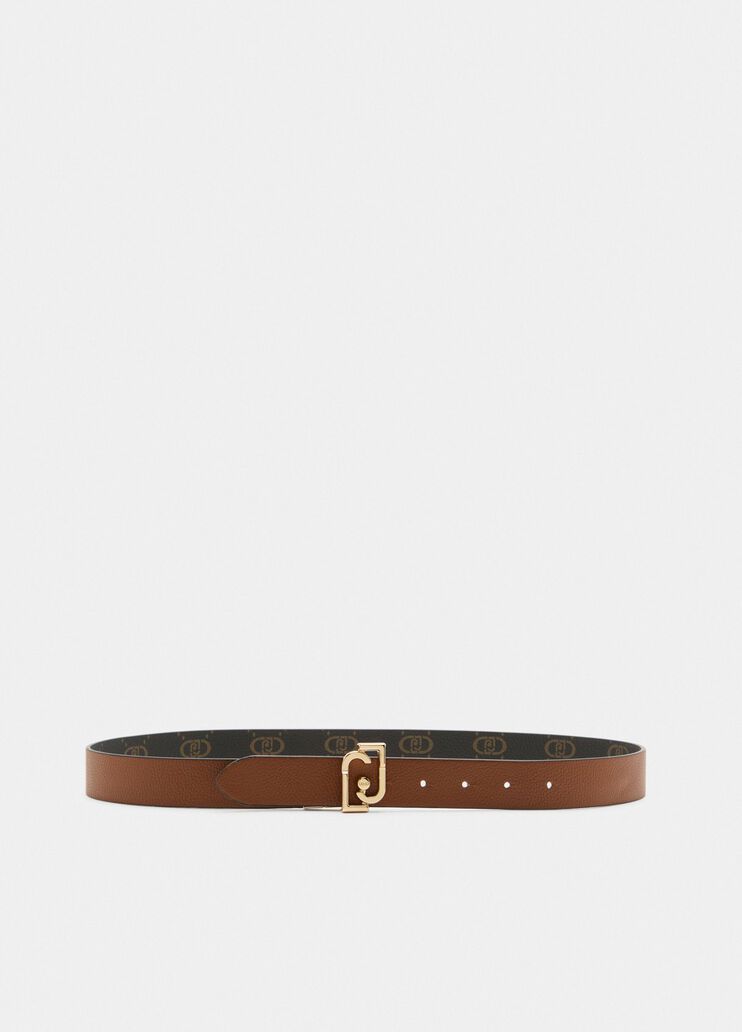 Reversible belt with logo gingerbread Liu Jo - medium