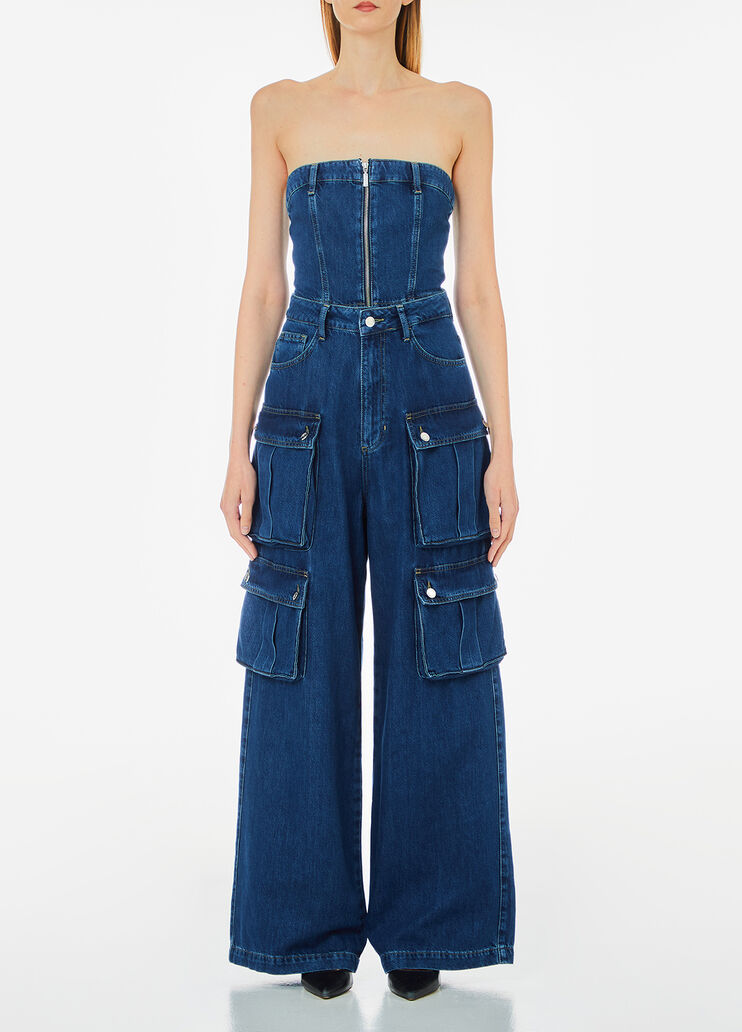 Combinaison en toile denim  bleu foncé Liu Jo - medium Combinaison en toile denim  bleu foncé Liu Jo - medium